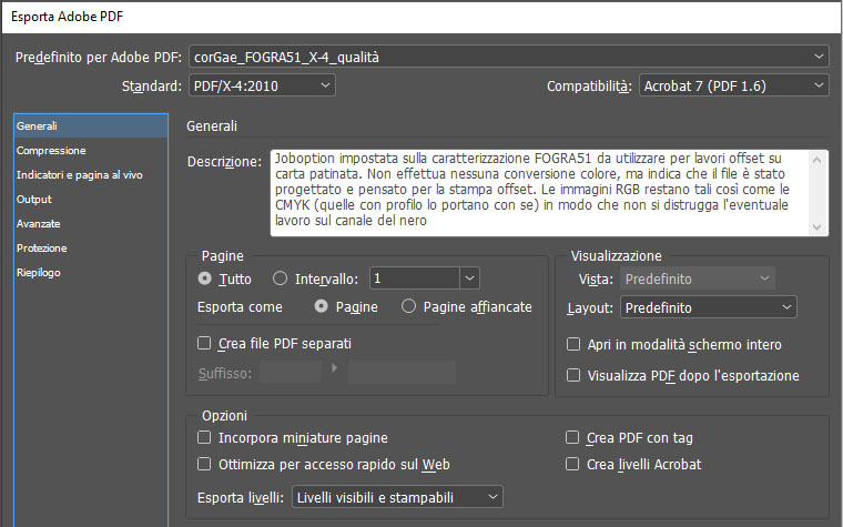 Esporta PDF ID