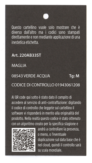 cartellino QR Code